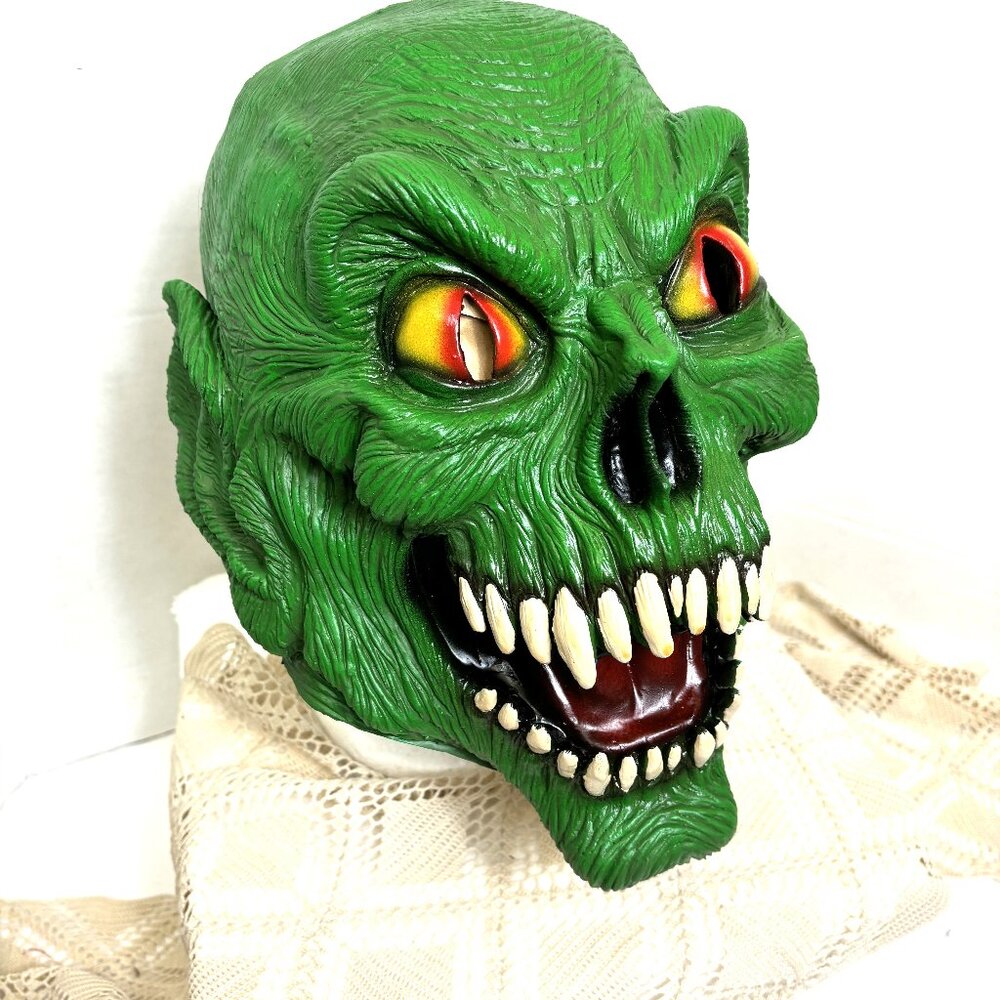 Rare VTG 1990 Green Demon  American Mask & Novelty Vintage Collectible Mask NWT